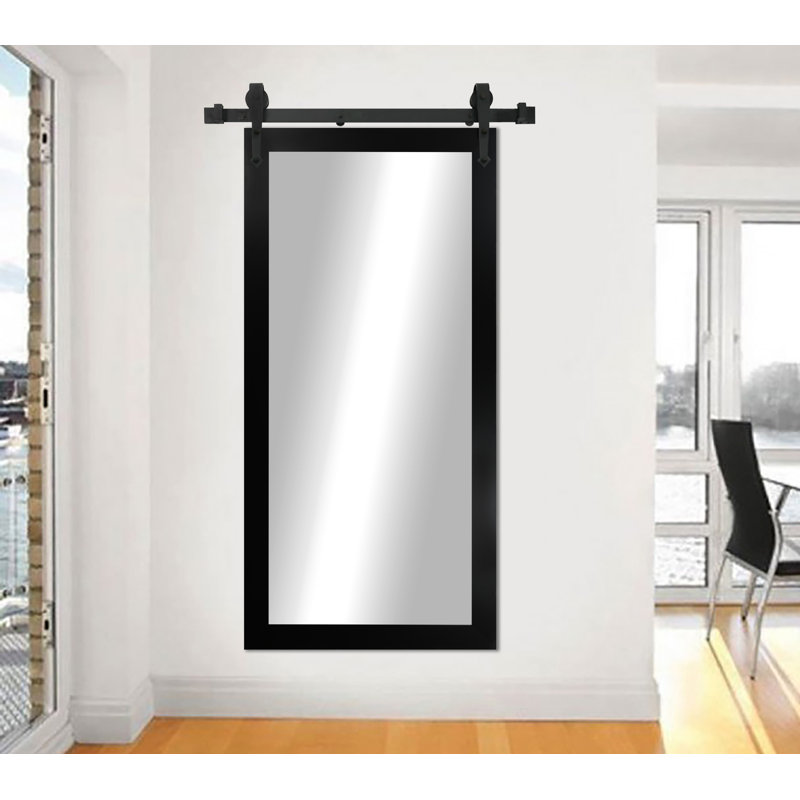 Ensemble de miroirs 2 pièces N Peace, 77 po x 32 po, Noir satiné
