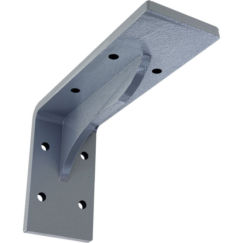 2"W x 6"D x 3 3/4"H Embrey Steel Bracket, Hammered Light Blue, 3.75" H x 2" W x 6" D, Hammered Light Blue