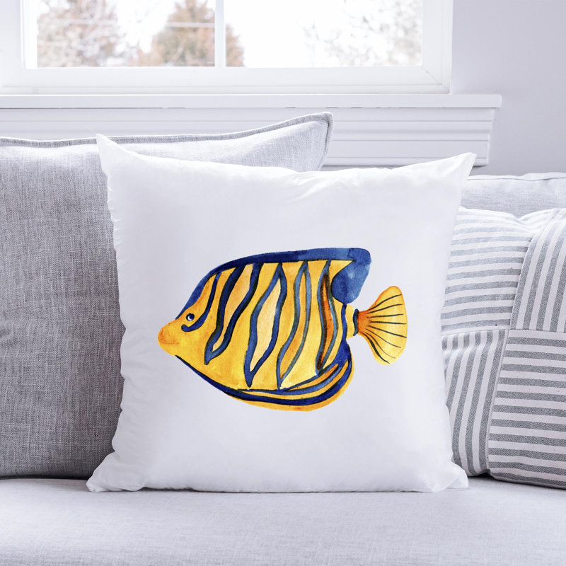 Nautical Sea Life_190 - Coussin décoratif avec coussin décoratif, H 16 po x l 16 po