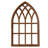 Farmhouse Arched Window Frame Wall Decor 20 X 32 Inches, Hanging Burning Finish Cathedral Wooden Window Frame, Handmade Rustic Faux Window Pane