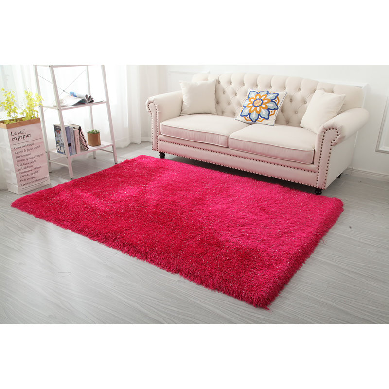 Tapis rose à poils longs Castlebourne, Rectangle 5 pi 2 po x 7 pi 5 po