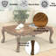Table basse en chêne cerisier de style rétro avec pieds griffes et plateau de table