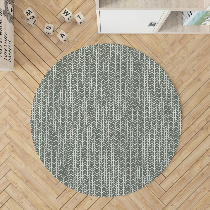 Tapis de jeu Chevron Feather, Chimichurri / vert