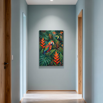 Animals Tropical Birds And Exotic Flowers Pattern