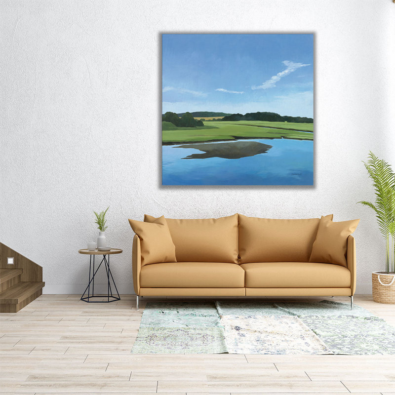 Seapowet Marsh - reproduction d'art sur toile, H 12 po x l 12 po