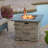 32'' STONE SQUARE MGO FIRE PIT W/ GREY TOP- 40,000 BTU