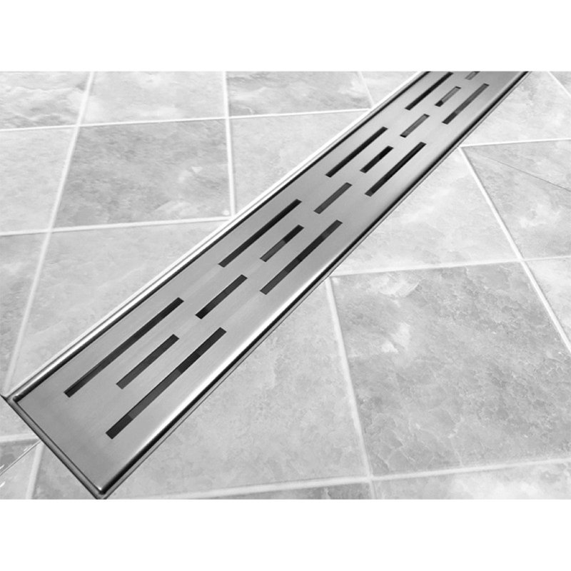 Guro Linear Grid Waste Shower Drain, 7cm H x 90cm W x 5cm D
