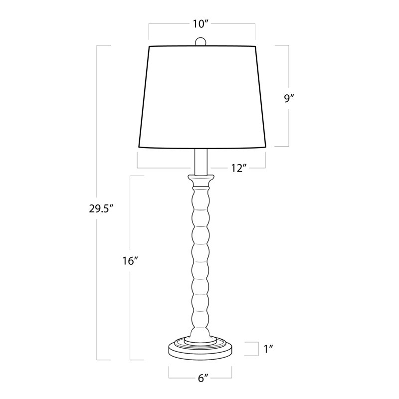 Perennial Buffet Lamp, Ebony