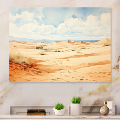 Paysage désertique de dunes de sable en Afrique V - désert, art mural en métal