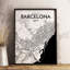 Barcelona City Map 1 Piece Wall Art-28359554