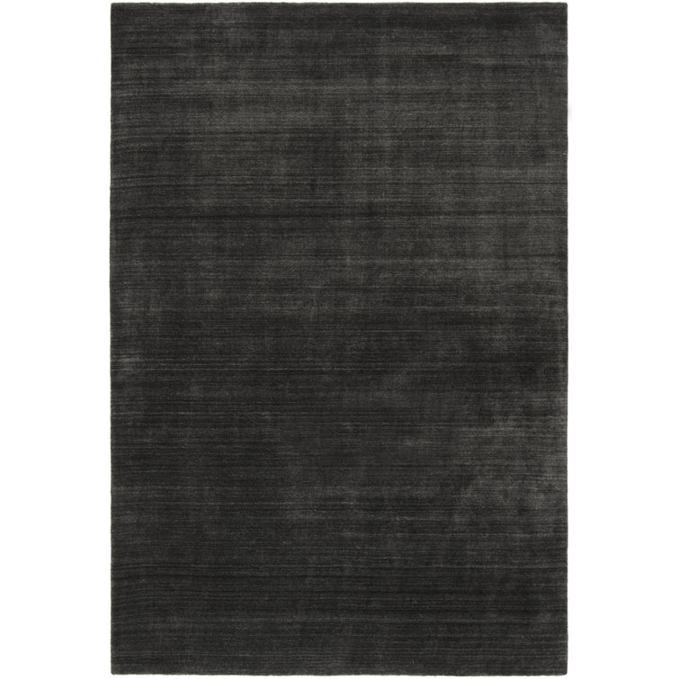 Mcelroy Hand-Woven Flatweave Anthracite Area Rug