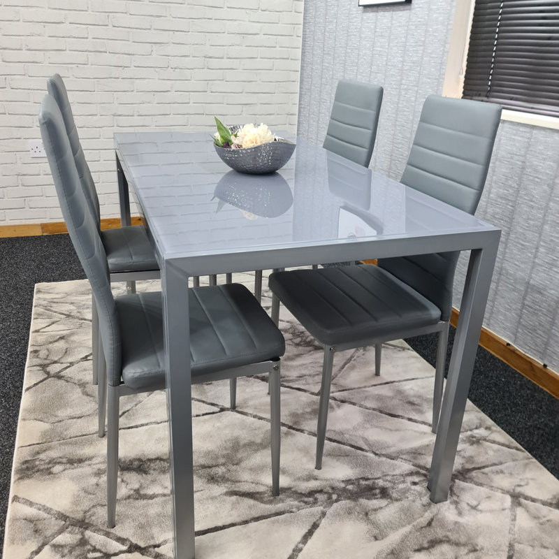 Salvaggio 4 - Person Dining Set, 75cm H x 134cm L x 70cm W