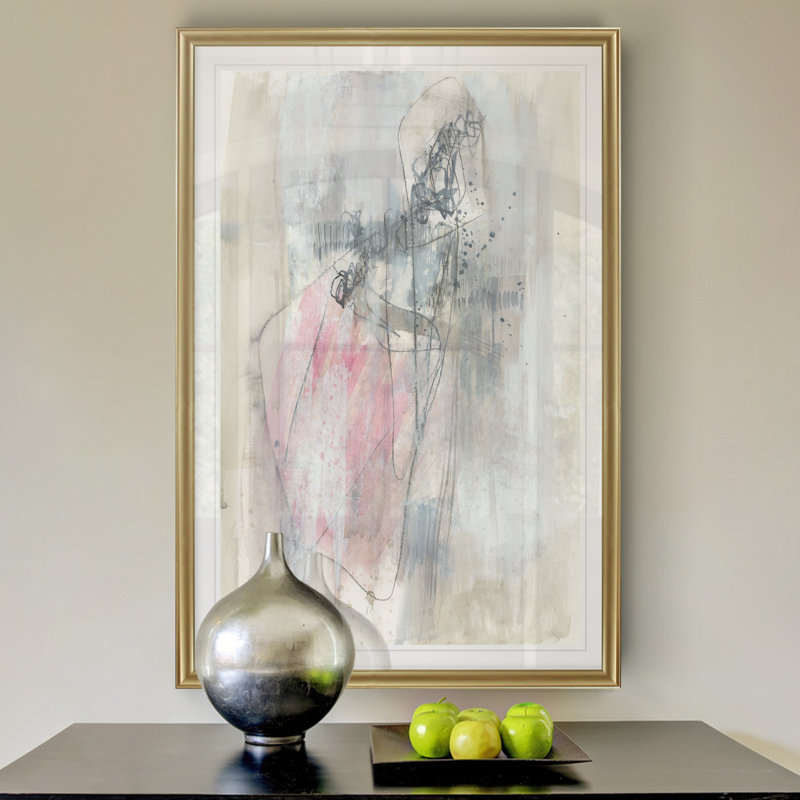 Eleesha tenant le temps II - impression sur toile tendue, H 18,5 po x l 24,5 po x P 1,5 po, Cadre doré