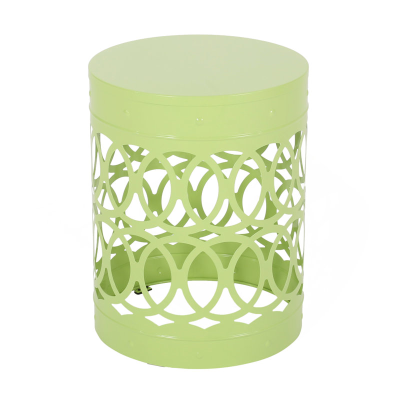 Large Outdoor Metal end Table, Green
