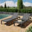 Cape Coral 27.5" W x 76.75" D x 8.5" H Aluminum and Mesh Set of 2 Chaise Lounge