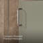Elate Sliding Bath Door, 56-3/4-In H X 56-1/4 - 59-5/8-In W With Heavy 5/16-In Thick Crystal Clear Glass With Privacy Band-213490204