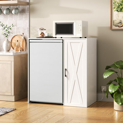 Mini bar à café avec prise de courant de 37,4 po pour prise de vin 24 po