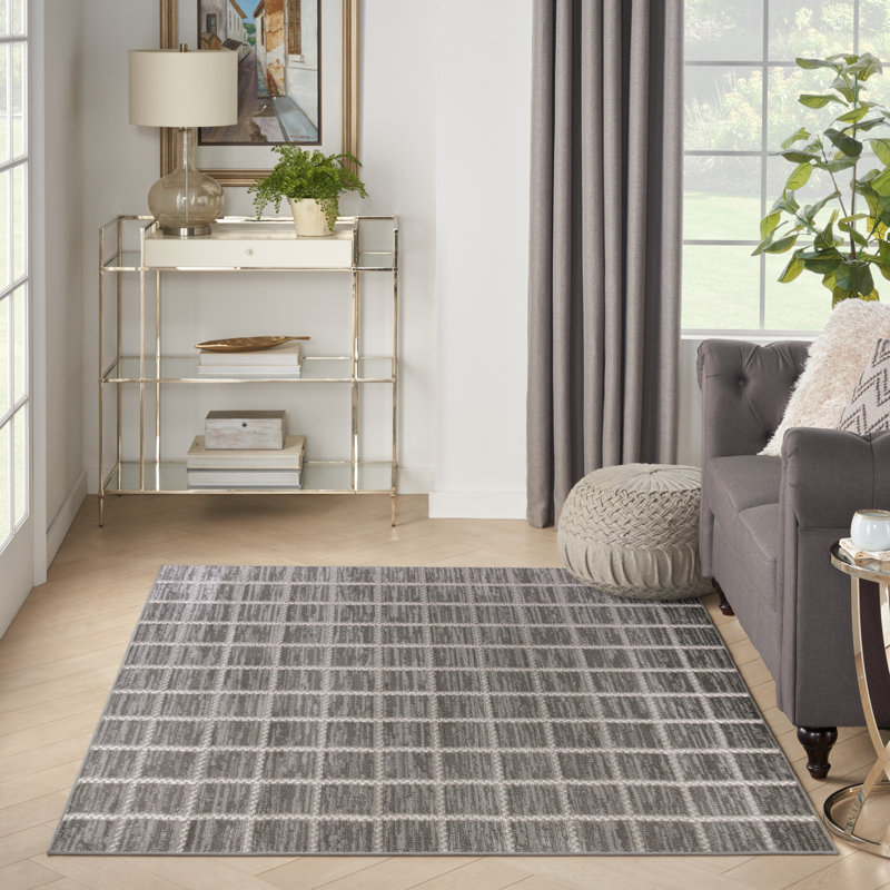 Plaid Indoor Rug, Rectangle 3'11" x 5'11"