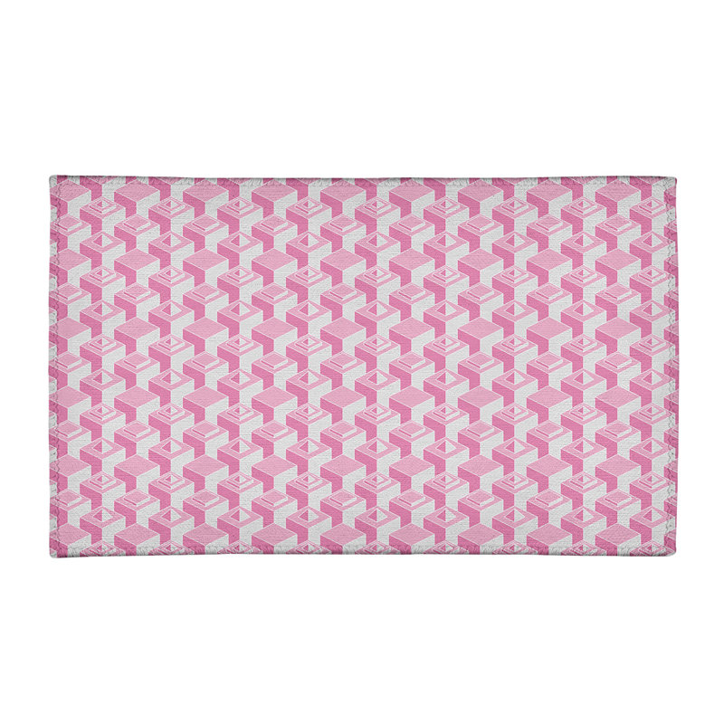 Tapis de zone rose skyscraperse monochrome, Rectangle 9 pi x 12 pi
