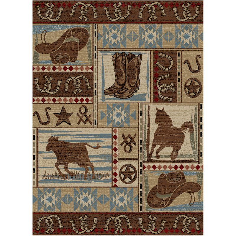 Pershing Southwestern Indoor Rug, Rectangle 5'3" x 7'3"
