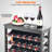 42 Bottle 7-Tier Modular Wine Rack Bamboo Wood Display Shelf with TableTop