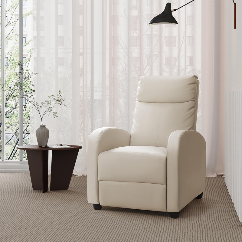 Recliner Chair with Lumbar Support, Beige