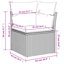 Ensemble de canapé de jardin Vidaxl PE rotin gris, acier thermolaqué, tissu de polyester