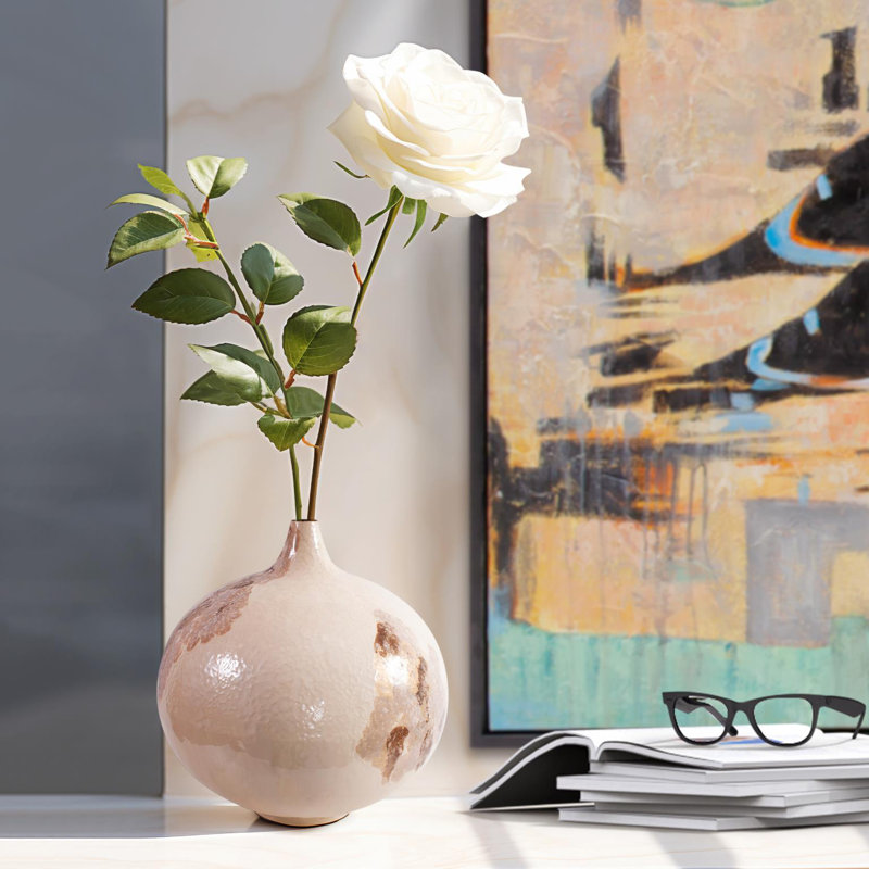 Petit vase rond en fer Petrini