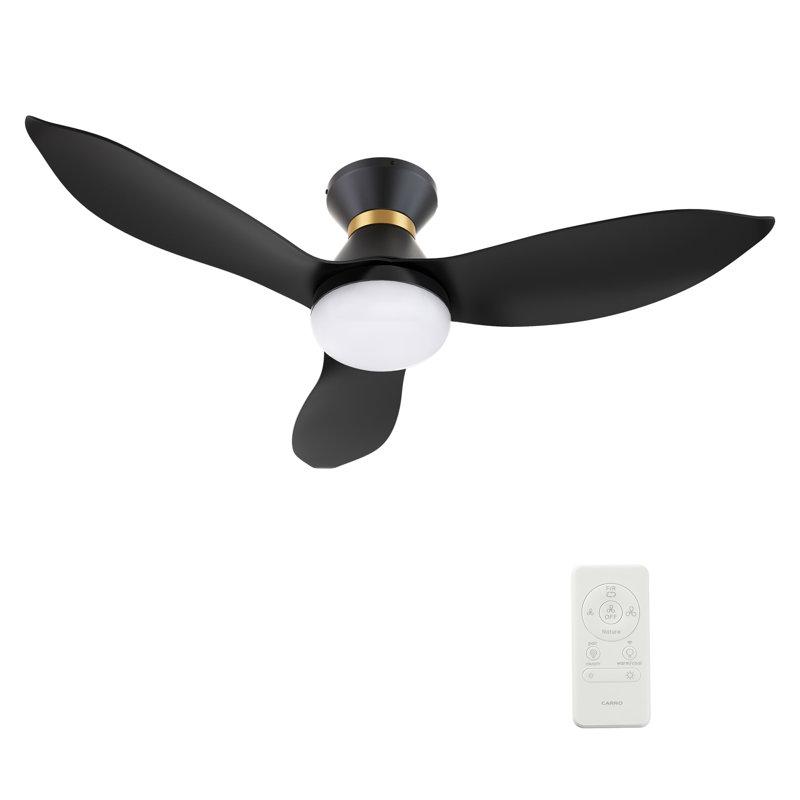 45'''' Smart Ceiling Fan With Remote, Light Kit IncludedWorks With Google Assistant And Amazon Alexa,Siri Shortcut., Black
