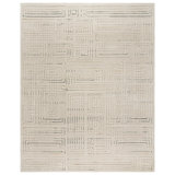 Trevi Kosmas Linear Modern Abstract Ivory Cream Plush Polyester Area Rug