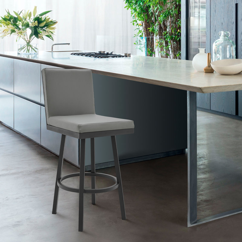 Tabouret de bar Aloysia, Tabouret de bar (siège d'une hauteur de 30 po), Blanc