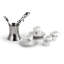 Black Orchid Demitasse Set with Coffee Pot