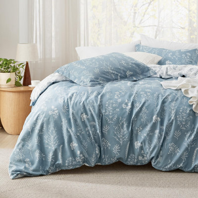 Bedsure Duvet Cover King Size - Reversible Duvet Cover Set with Zipper Closure, 3 Pieces Floral Patterned Bedding Set