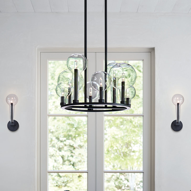 Indira Steel Armed Sconce, Black