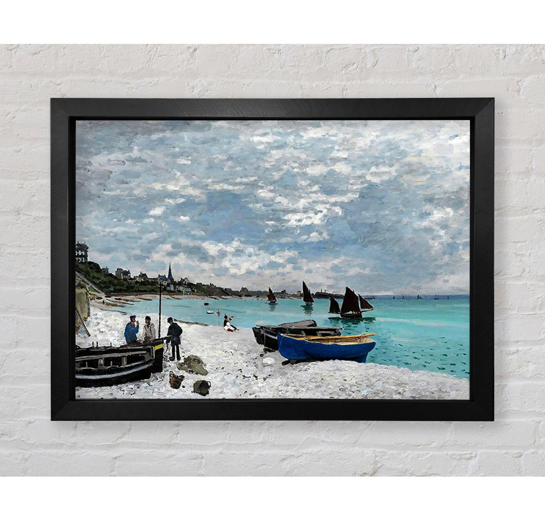 Monet Der Strand von Sainte-Adresse von Claude Monet - Einzelne Bilderrahmen Kunstdrucke