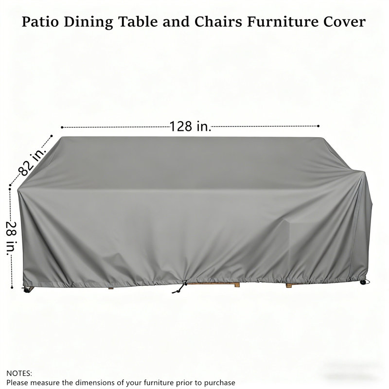 Heavy Duty Gray Patio Dining Sets Table Cover