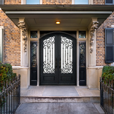 Furling Vines Iron Door