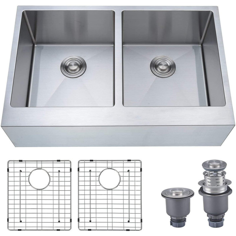 Boann 21'' L Undermount Double Bowl Stainless Steel Kitchen Sink | Wayfair
