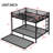 Queen Over Queen Metal Bunk Bed with Twin Size Trundle for Bedroom-2047711548