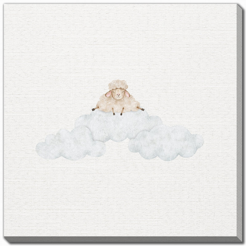 «Sheep On Clouds», art mural sur toile, H 16 po x l 16 po