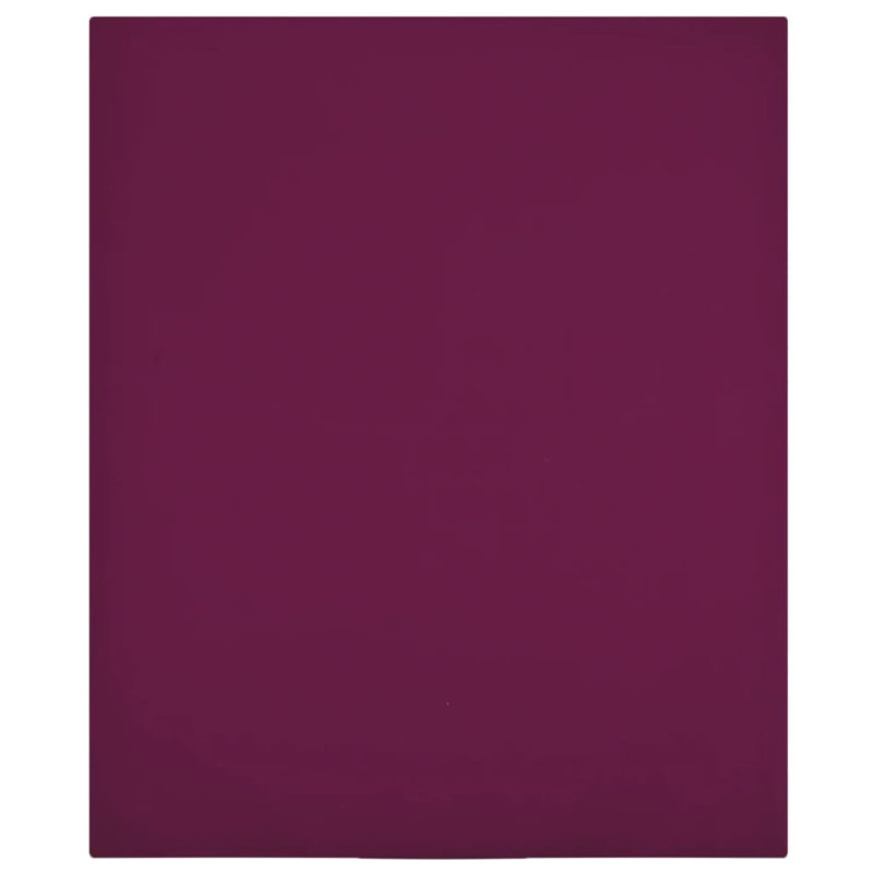 Drap-housse 100% coton Vidaxl Jersey, Bourgogne, Grand TG
