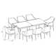 Arian 82'' Rectangular Outdoor Dining Set with Cushions