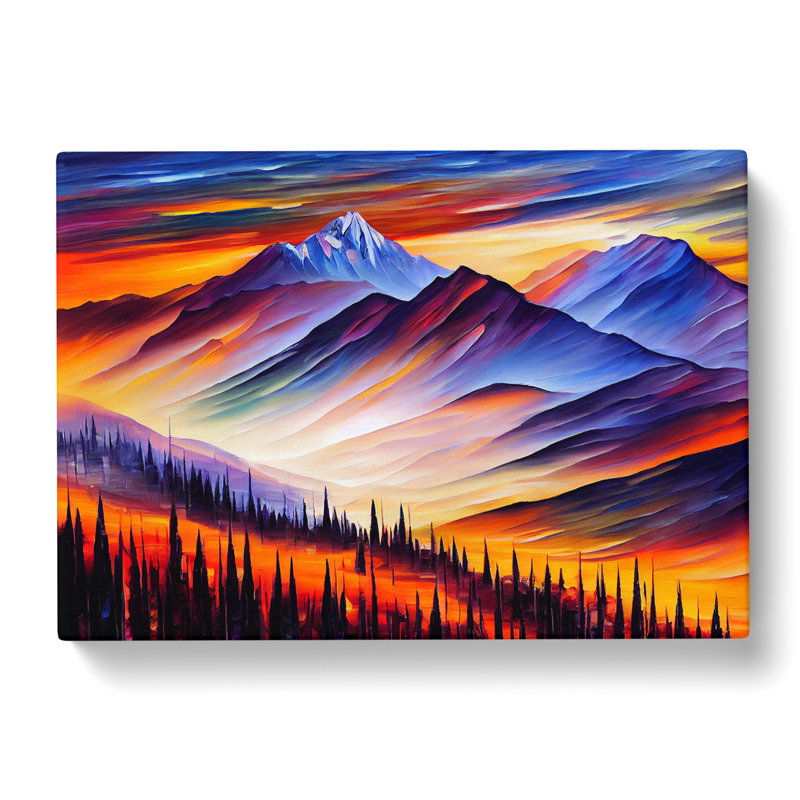 Mountains Scene Vol.3 Abstract - Wrapped Canvas, 50cm H x 76cm W x 3cm D