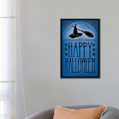 « happy halloween », art textuel sur toile tendue