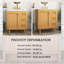 Meuble-lavabo de 30 pouces avec lavabo en céramique, meuble-lavabo à 3 tiroirs, 1 grande porte à fermeture douce, cabine de rangement pour salle de bain