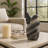 Carved Marble Statue Figurine For Home Decor - Elegant Sculpture Decoration For Living Room - Contemporary Stone Accent For Console Table - Gray and White-985319521