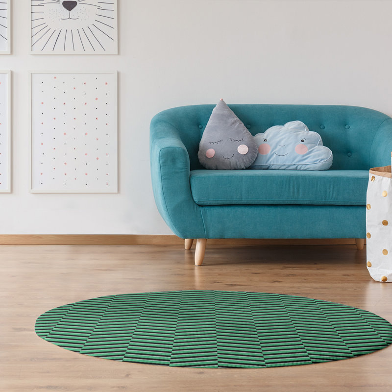 Chenille Indoor Rug, Round 5'
