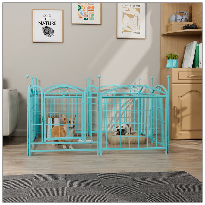 Parc pour chien en métal durable avec 8 panneaux, spacieux et pliable pour une utilisation intérieure et extérieure, convient à tous les chiens