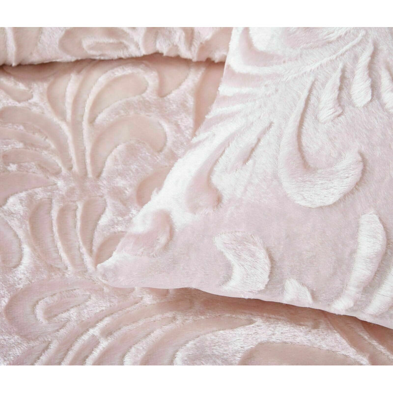 Floral Duvet Cover Set with Pillowcases, Blush Pink, Super King