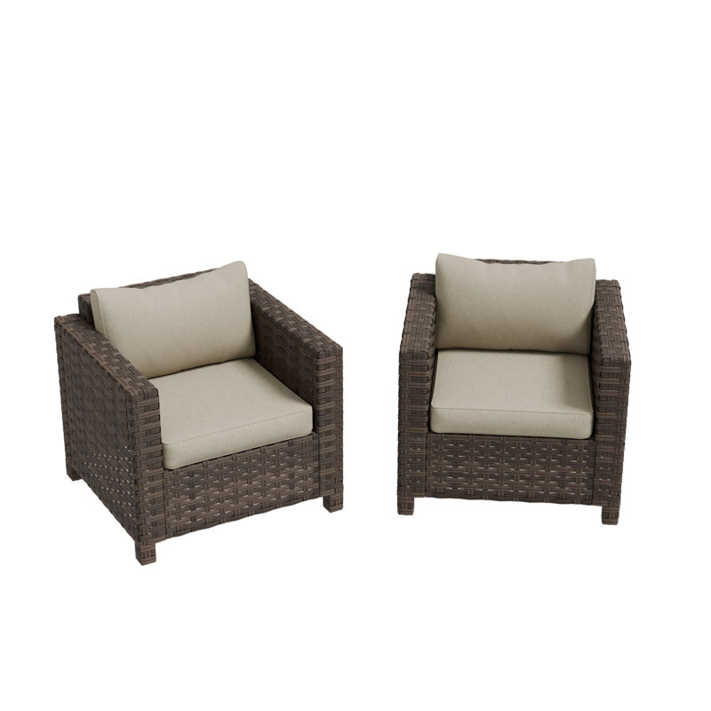 Chaises longues d'extérieur en osier